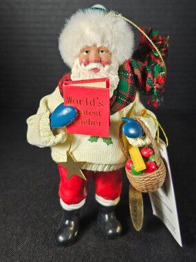 Vintage Clothique Possible Dreams Ornament World's Greatest Teacher 2001 NOS